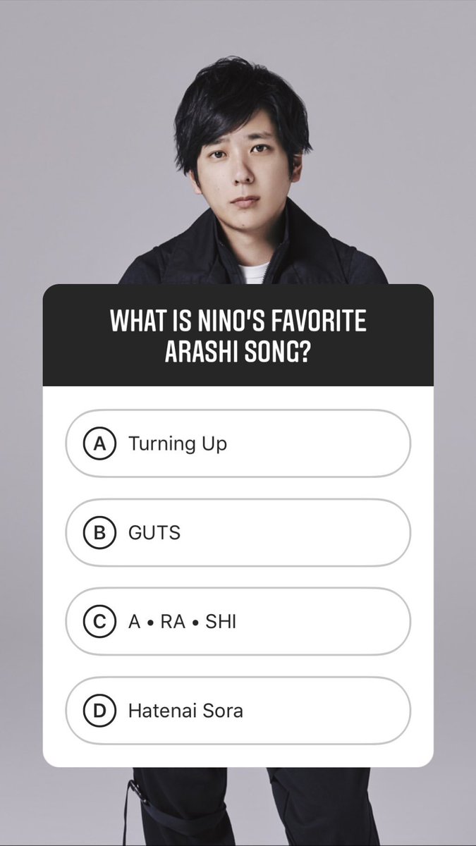What is Nino's favorite Arashi song? #ARASHI    #嵐    #嵐インスタ  #二宮和也  #NinomiyaKazunari  @arashi5official
