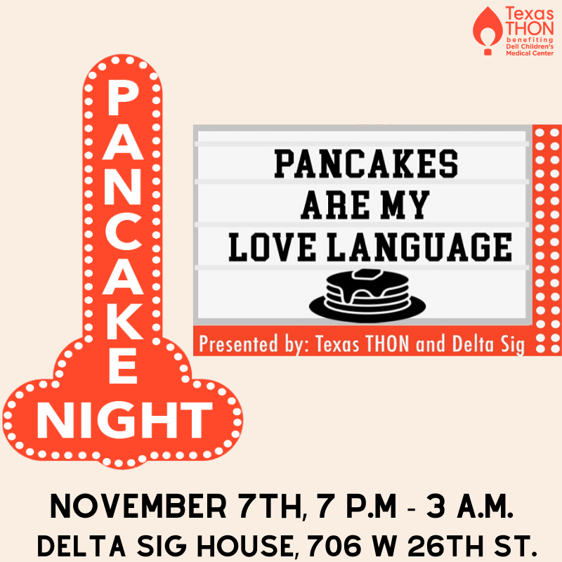 Fall Pancake Night is officially less than 24 hours away!! We hope your stomachs are ready for the $5 unlimited pancakes that await tomorrow night at Delta Sig! See you all there tomorrow from 7pm-3am, rain or shine! 🥞🥞🥞🥞