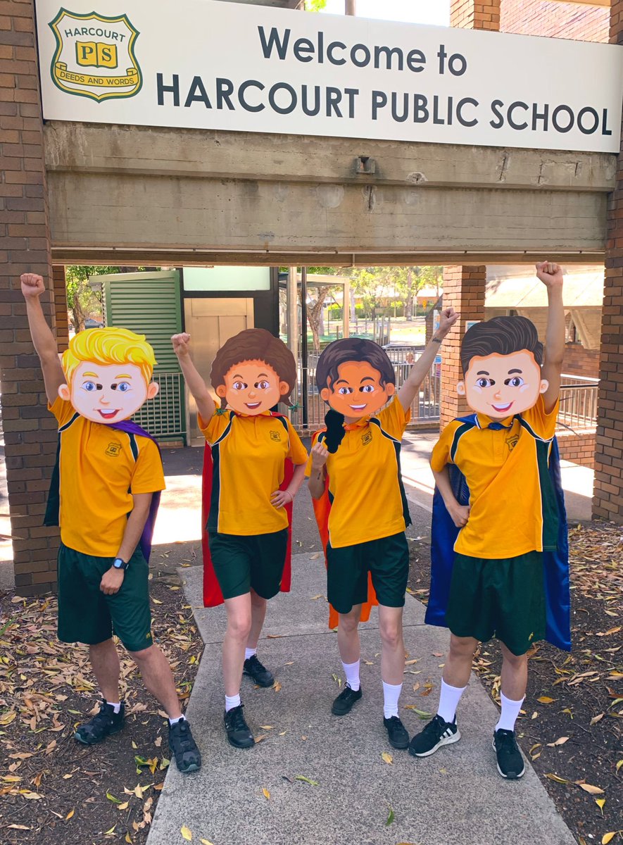 Look who’s arrived for our #PBL Celebration Day. Our Harcourt Heroes - Responsible, Respectful, Safe, Active Learners. <a href="/janholt07/">Jan Holt</a> <a href="/pjkeevers/">Mr Keevers</a> <a href="/Jacqui_Pearson_/">J D P</a>