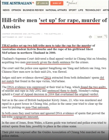 paulinehollywoo's tweet photo. @IanYarwood_Law #ZawLin& #WaiPhyo are scape goats; DNA samples on a garden hoe believed to have been the murder weapon did not belong to them! There's a definite pattern of framing foreigners for #kohtaomurders to protect #Thailand nationals. Chinese Haw men included! https://t.co/0XSItUEIto https://t.co/5pwqBZPvBN