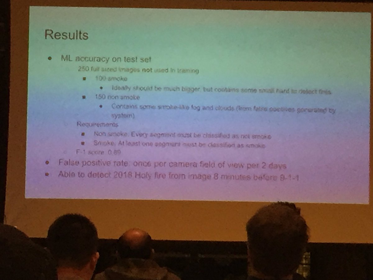 XTinaTaft's tweet photo. At #AI for mankind event on #Wildfires:
My Question was why they aren’t measuring #temperature, infrared cameras, sensors, #InternetOfThings #IoT, wireless
They use cameras to see smoke. Long distance
@staceyshute2 @Aedan_Official
#VictoriaProject #EMS #Fires @AlyceAndersyn https://t.co/x9L5BiFsNS