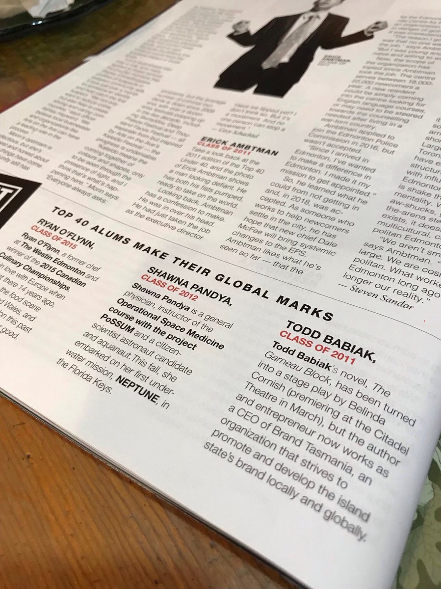 425cath's tweet photo. ⁦⁩ Making your mark, favorite son⁦! @babiak @AvenueEdmonton⁩  ⁦@makeitYEG #Top40Alum https://t.co/fYY8MHz2q5