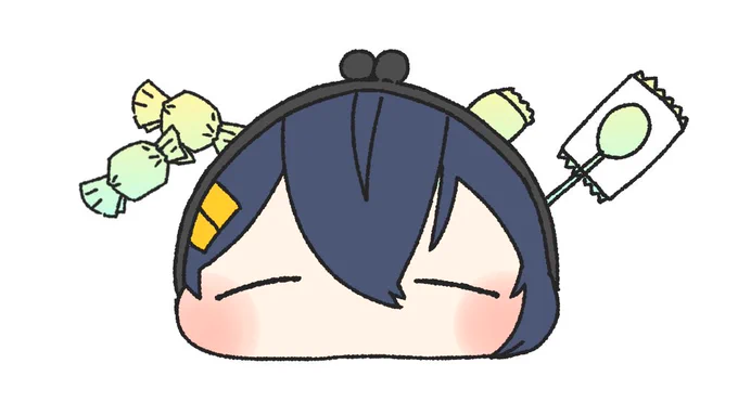 たれむねちかがま口(モノを入れれば入れるほど、ほっぺたが大きくなる 