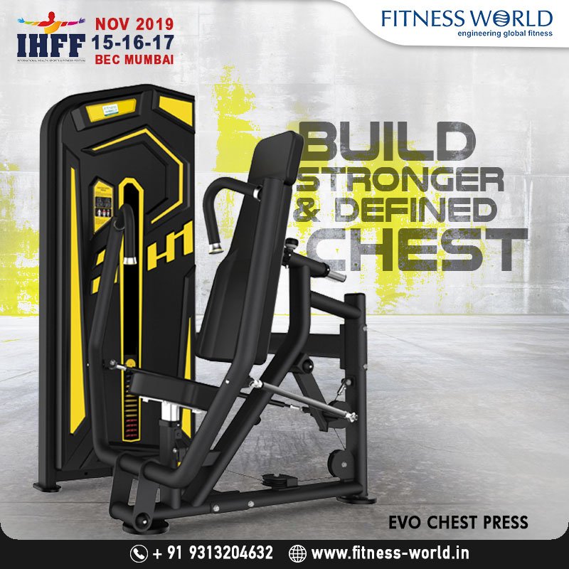 FitnessWorldInd's tweet image. Buy our Evo Chest Press machine to maintain that big muscles of the shoulders and back!

Check out the entire Evo training movement range machines: bit.ly/2q3Z981  

Contact us on- 9313204632 | Email-info@fitness-world.in

#FitnessWorldIndia  #evoseries #chestpress