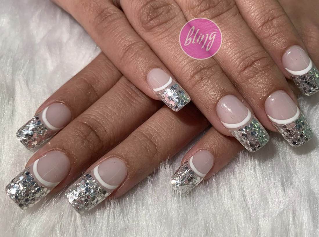 Beautiful Gel nails for beautiful client. Sneha Alexander Thank you for  sharing this picture with us. #GlitterNails #LoveForPink… | Gel nails,  Glitter nails, Nails