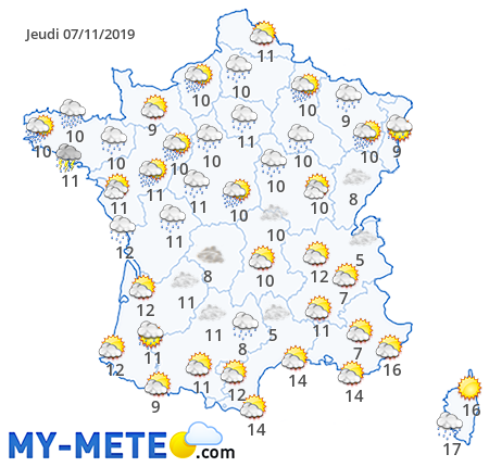 OnlyHitFr's tweet photo. Bonjour à tous et voici la #Météo du Jour ! https://t.co/OzGQi1koXN