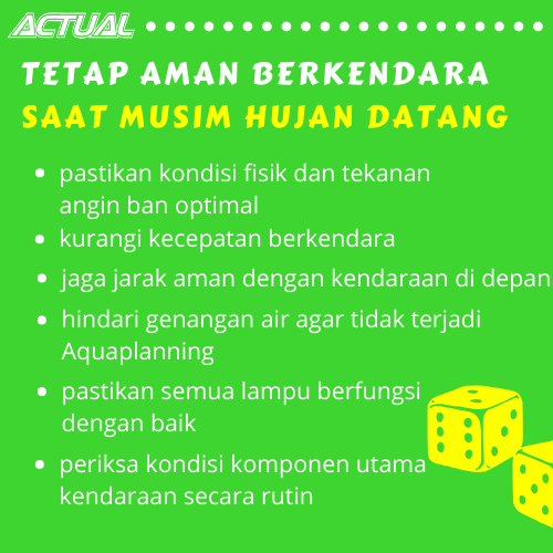lkpactual's tweet photo. enggak terasa ya musim hujan sudah tiba, buat sobat Actual yang selalu bepergian saat musim hujan, kami punya tips nih cara berkendara yang aman saat turun hujan.

#kursusmengemudi #kursusmengemudimagelang #exploremagelang #kursusmengemudijogja  #lkpactual #safetydriving https://t.co/3egFAhpFpA