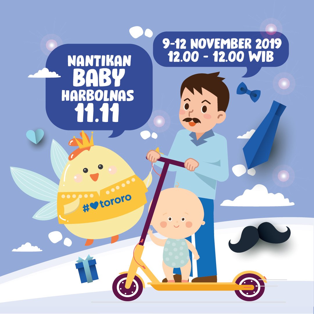 Apakah udah pada siap buat perang jempol di Baby Harbolnas 11.11 ? Siapkan jiwa dan raga Moms or Dads sekalian karena Sabtu ini tanggal 09 November 2019 Baby Harbolnas 11.11 akan dimulai. 
#RatuIlmuHitam  #GerakanBelanjaWarungTetangga