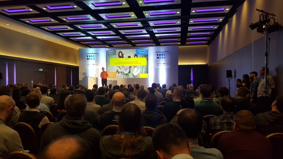 nchechina's tweet image. A very inspiring talk by @simonpj0 on computing curriculum at schools and importance of getting involved with local schools #CodeMeshLDN
