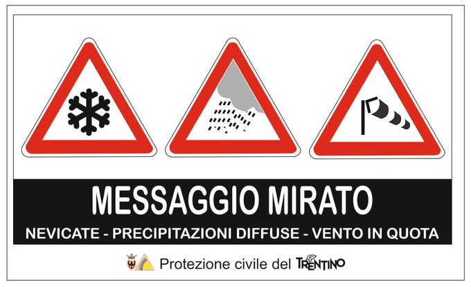 #Meteo, #Trentino: previste nevicate dai 1.000 metri
➡️bit.ly/2Np28kH 
#protezionecivile #maltempo #meteotrentino
<a href="/dpcpat1/">Prot civile Trentino</a> <a href="/ProvinciaTrento/">Provincia autonoma di Trento</a>