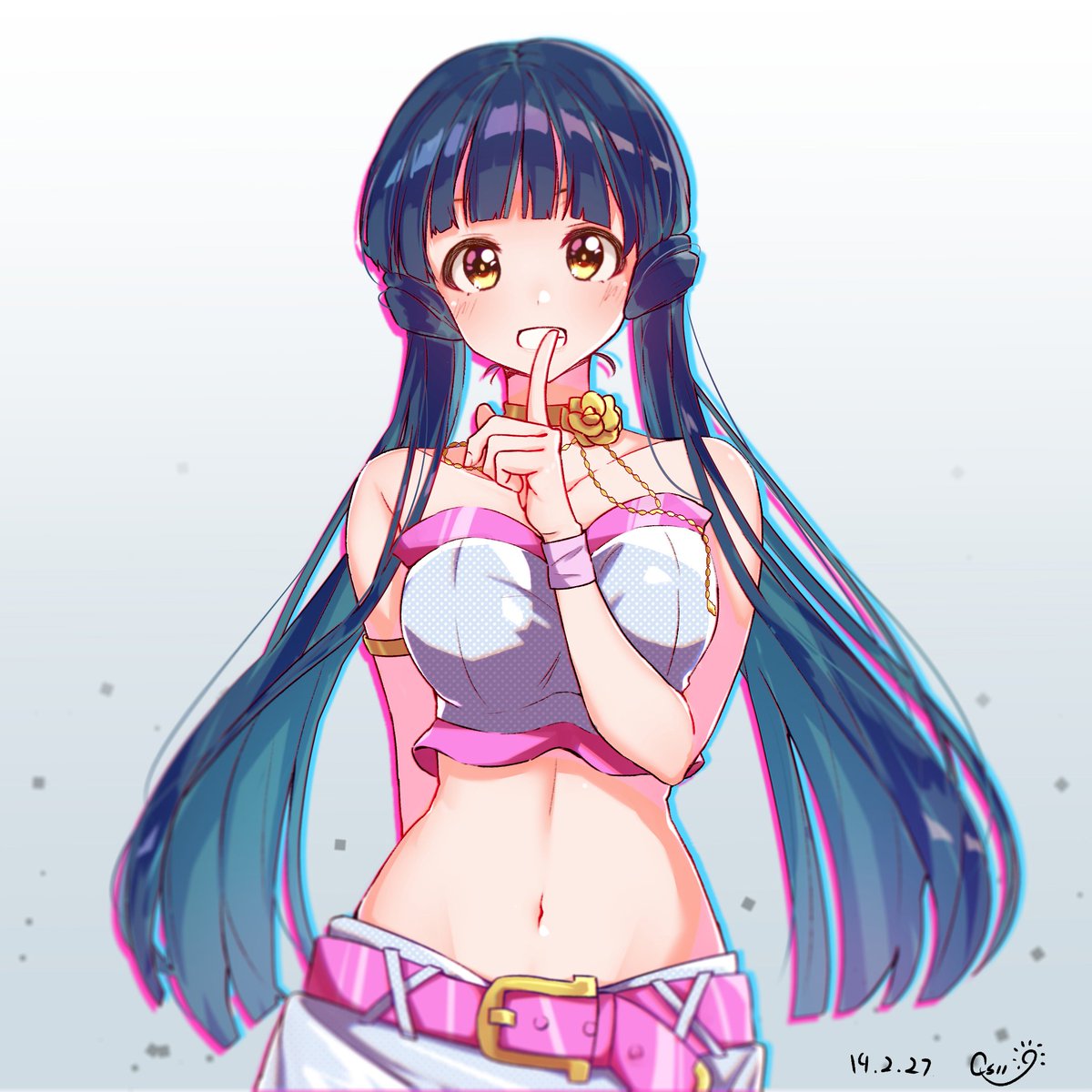 「#いいおなかの日 
へそすき☺️ 」|Qs11＿ISF10 C-38(＊´v`＊)ノ ＜✲*ﾟのイラスト