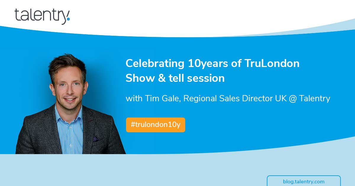Talentry's tweet photo. [EVENT]: Excited to be attending the TruLondon event today! 🇬🇧 Our Regional Sales Director Tim Gale is hosting a show&amp;tell session about Talentry and our employee referral platform - come along &amp; meet us there! 
#trulondon10y #HRtech https://t.co/fPJXeBiRXC