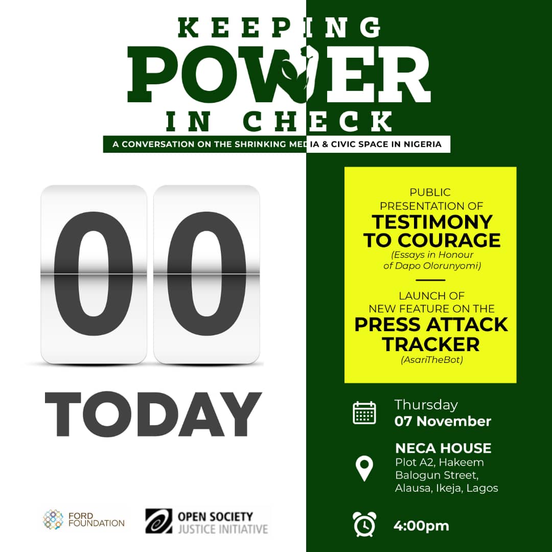 conumah's tweet photo. #KeepingPowerInCheckNg
#RestoreCivicSpaceNg 
#FreeMediaNg @ptcij @ShehuSani @ChidiOdinkalu @EiENigeria @DapsyOly @MackieOkafor @nucjnigeria @PTBooksGlobal @SaharaReporters @CivicMediaLab @fisayosoyombo @oyegbenle @WSoyinkaCentre: https://t.co/ohY1OPFd4v  https://t.co/6h1ocpeoCe