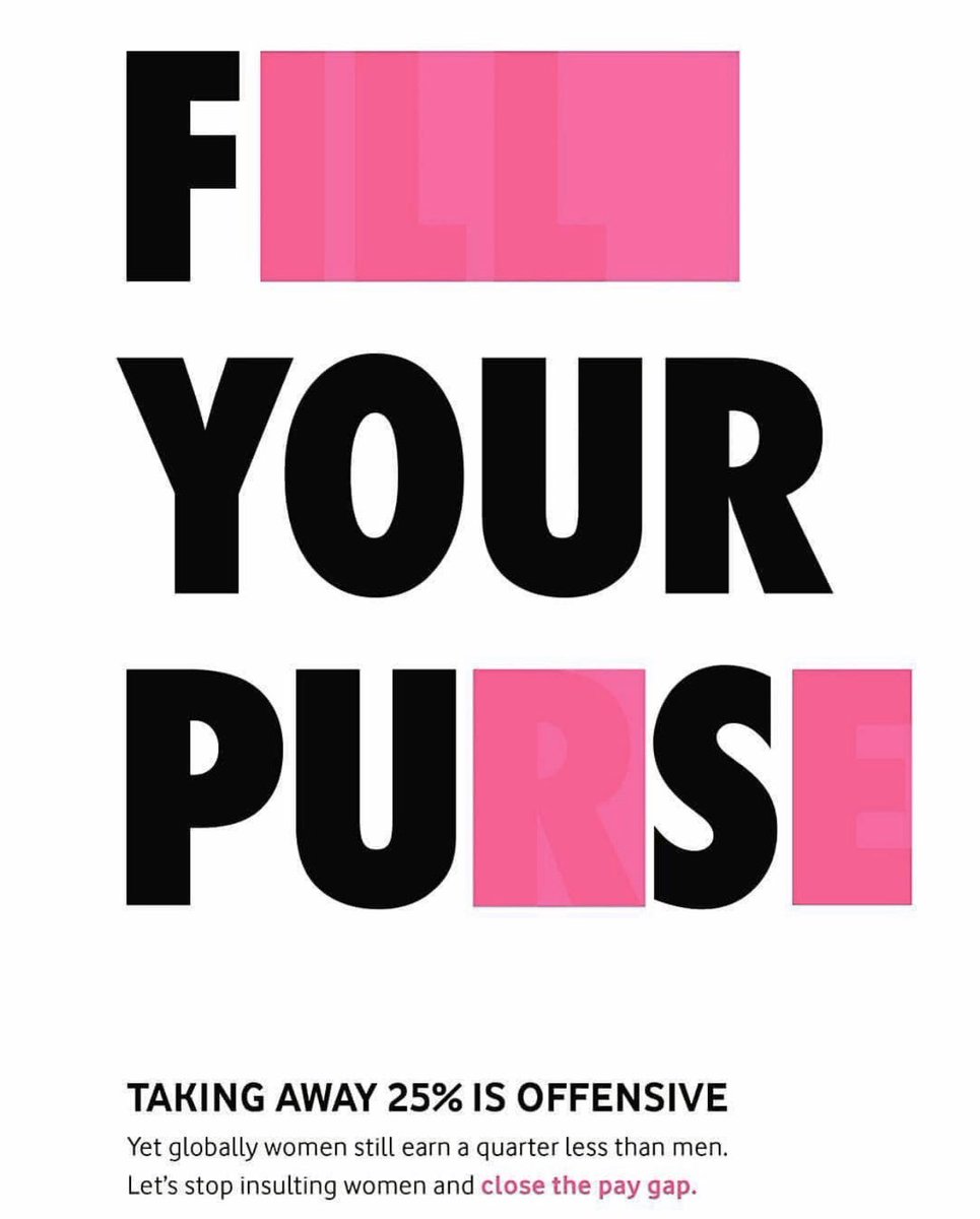 idekwhybutwell's tweet photo. the simplicity and brilliance of this ad by j. walter thompson, london for the #fthepaygap campaign and omg 👏🏻 *LOVE* this so much! https://t.co/6y4qjwsCZE