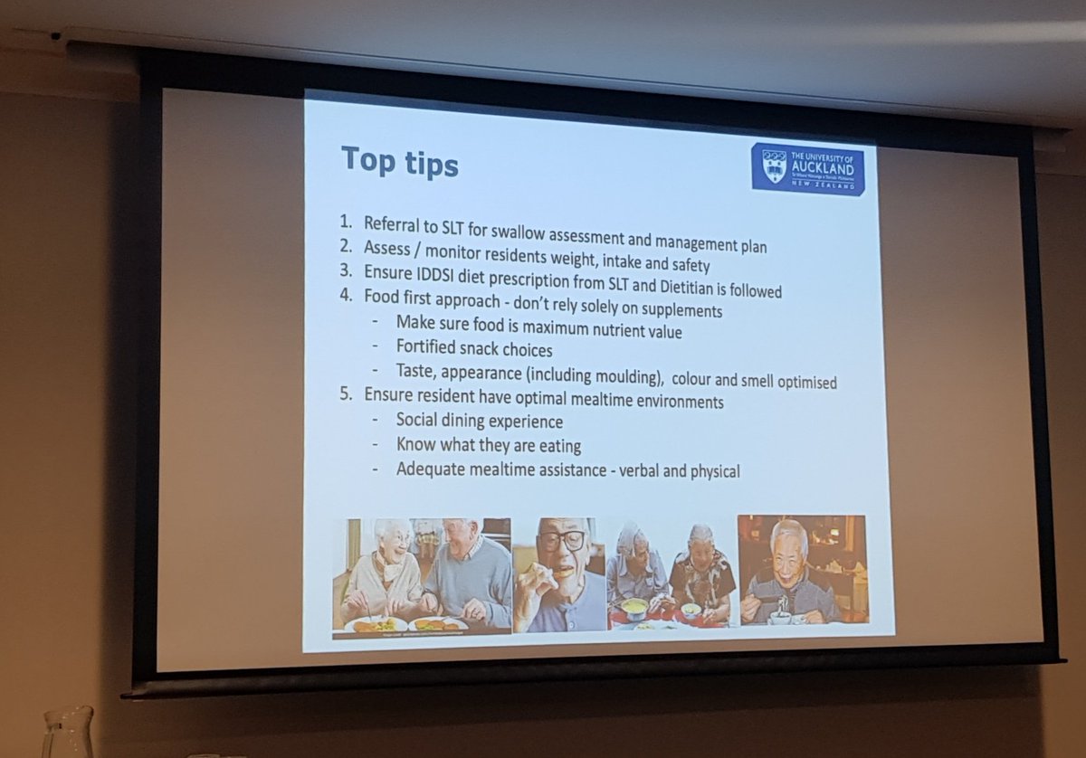 Get SLT's &amp; Dietitians involved in optimizing eating &amp; drinking in older adults. Great evening with <a href="/annacmiles/">Anna Miles</a> &amp; <a href="/flavourcreation/">Flavour Creations</a>. 

Look out for the collaborative research of <a href="/UoANutrition/">Auckland Nutrition</a>, <a href="/andrea/">Andrea Schwandt-Arbogast</a> &amp; <a href="/annacmiles/">Anna Miles</a> in this space!