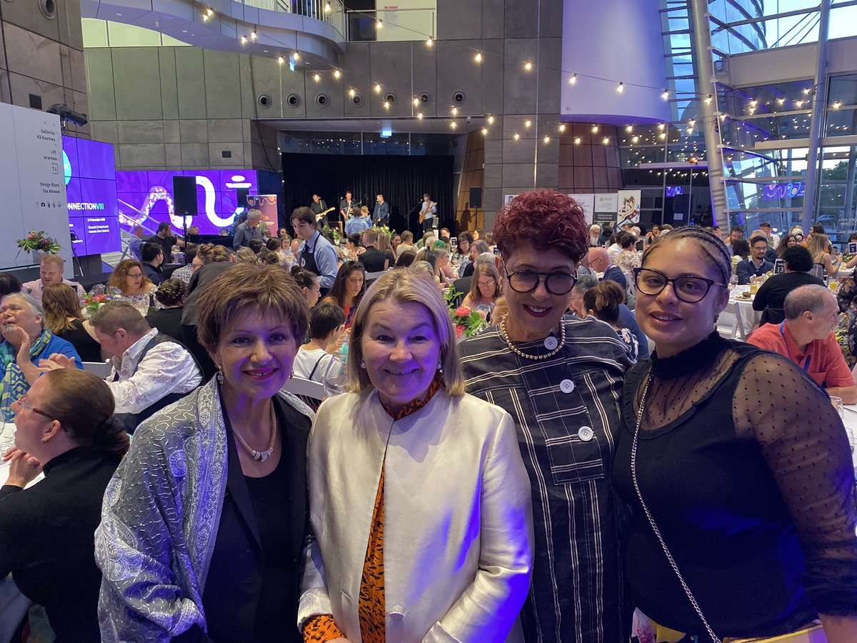 WePublicHealth's tweet photo. #LIMEConnection2019 dinner is BANGING! Smooth 🎶🎼 #WolfPack, stunning tables & the company is exemplary. I’m really going to miss you extraordinary women @BronFredericks @MartinAnne139 @LIME__Network really know how 2 hold a stellar conference #bestconferenceeva @ElissaElvidge https://t.co/PqFdHDgUNV