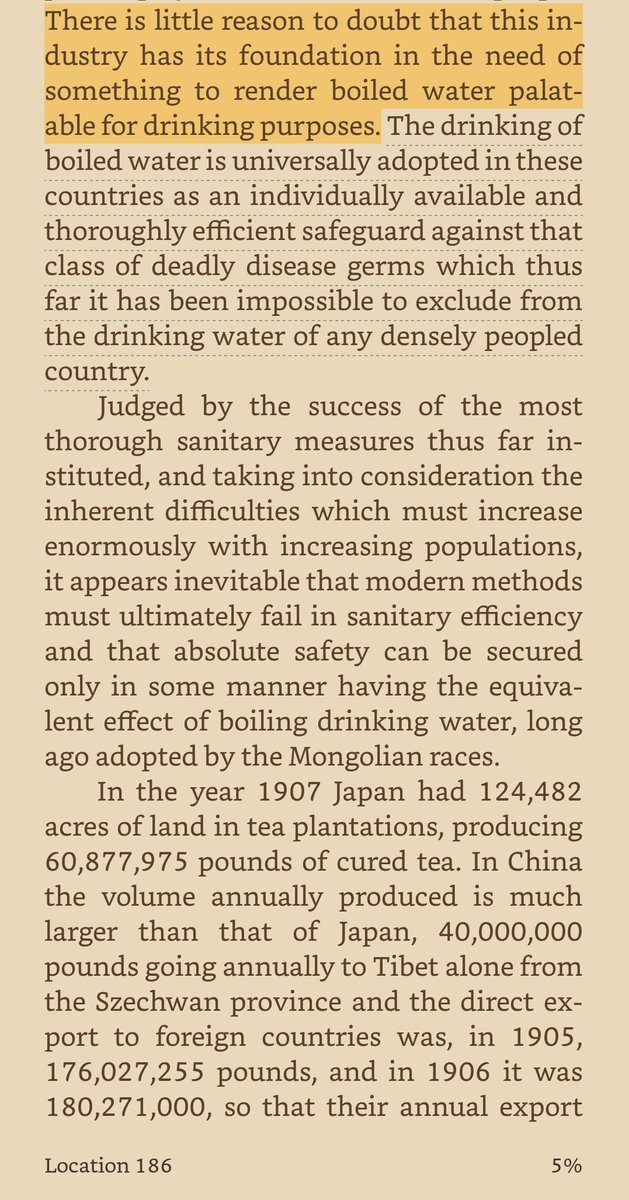 So, the valid reason for taking tea is because it makes boiled water "palatable".Bingo! I knew there was no reason