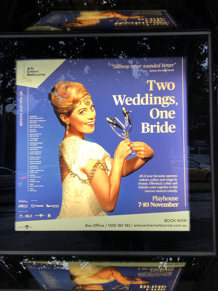 SimonManinChair's tweet image. Happy is the bride whose two weddings are safely indoors on a rainy Melbourne night like this ☔️ @OperaAustralia #TwoWeddingsOneBride  #OpeningNight