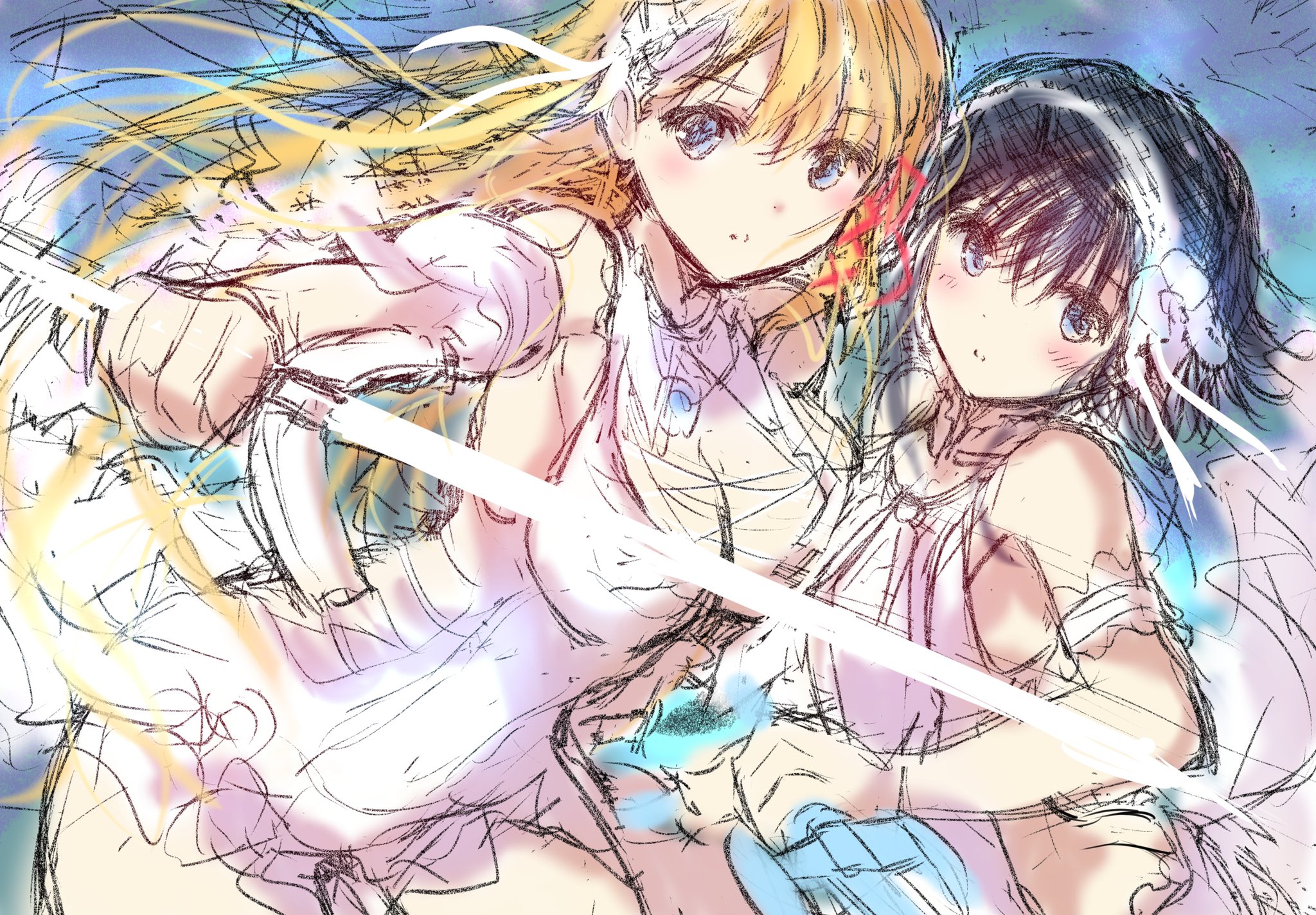 緒方てい 10 17関西コミティアh40 Twitterissa 冬コミ用イラスト キメラのリンとマチルダ ラフ
