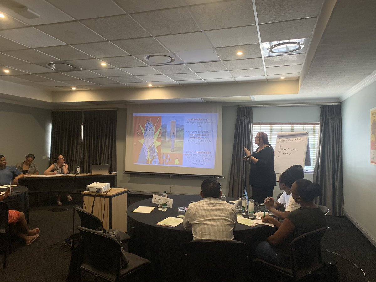 NaliniC_1's tweet photo. @NATHEP_ Annelise Wissing speaking about “Transformation requires a changed belief about self”, Dynamic portfolio of self, embracing ‘mindful humanity” and the “voice of choice”. #CollaborativeConversationsColloquium #NATHEP2019 https://t.co/OiFKefRMde