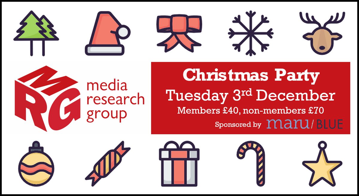Are you really struggling to find somewhere for your team Christmas party? Why not book some spots at the #MRGChristmasParty sponsored by <a href="/wearemarublue/">We've moved!</a>? Come celebrate with the finest people in the industry. For details and tickets head to mrg.org.uk/events/161
