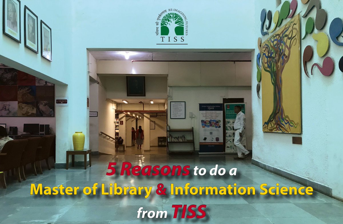 TISSpeak's tweet photo. #StudyInTISS #Admissions2020 #LibraryAndInformationScience #MLISC #HigherEducation
Here's why...
1. Practice-based innovative pedagogy
2. Specialised training in knowledge organisation, data and text mining
3. Opportunity to pursue an exciting career in information science https://t.co/9WP9g7vb9a