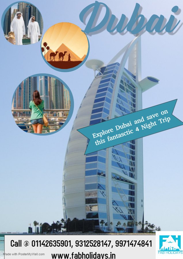 fab_holidays's tweet photo. Explore Dubai in all its glory by booking the perfectly planned package. Book your next destination with fab holidays
and have the time of your life. for further enquiry call @ 01142635901, 9312528147, 9971474841.
.
.
.
. #tourlover #findplace #bestlocation #travellover #travel https://t.co/NqbNARo1pl