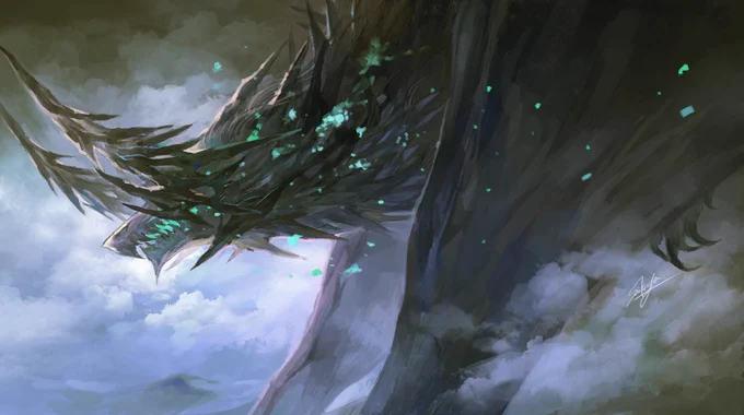 飛翔する黒竜 