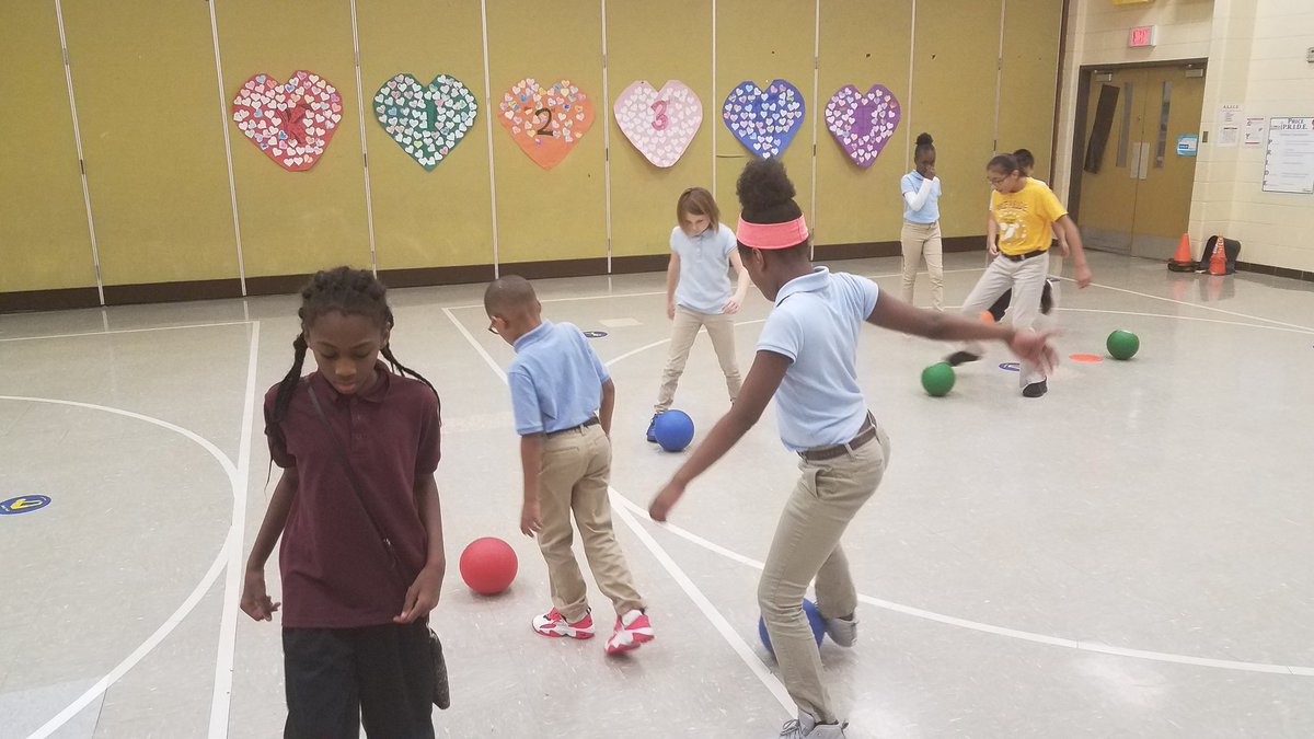 Inclusion matters <a href="/PriceOwls/">Price Elementary</a> <a href="/PriceOwls4th/">Crystal Tucker</a> scholars practicing soccer dribble during game of Swiper No Swiping. #PE4US individualizes the game as swiper tries 2 swipe and trap ur ball b4 u . Goal= earn as many points possible b4 rounds over. I'm undefeated! <a href="/JCPSZone2/">Elementary Zone 2</a> <a href="/meme3rat/">MeMe Ratliff</a>