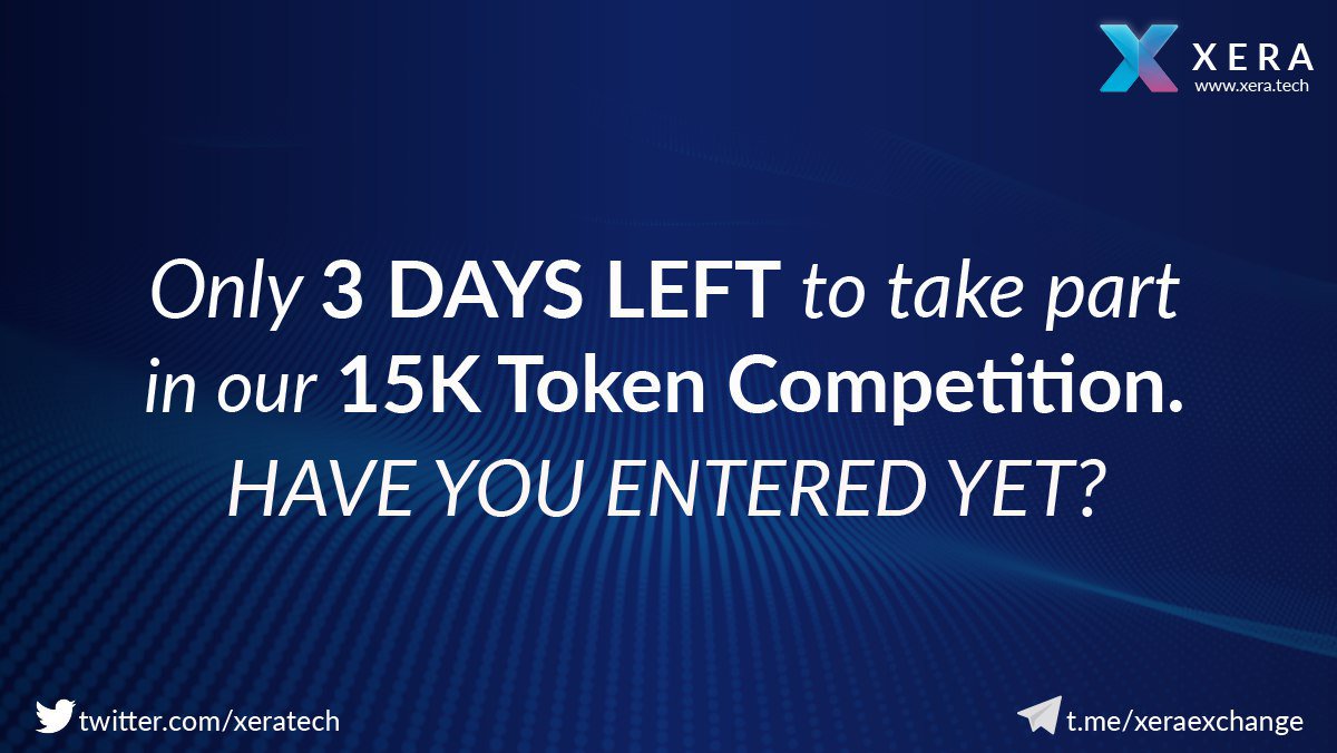 GregLockstone's tweet photo. Check out the XERA 15,000 token competition. Be part of the new revolutionary #cryptoexchange. Trade #cryptocurrency with the pros.
https://t.co/e96ek2OzpG
#Bitcoin #etherum #xrp #binance #kucion #tradingtutorial https://t.co/saaHpUY8bL