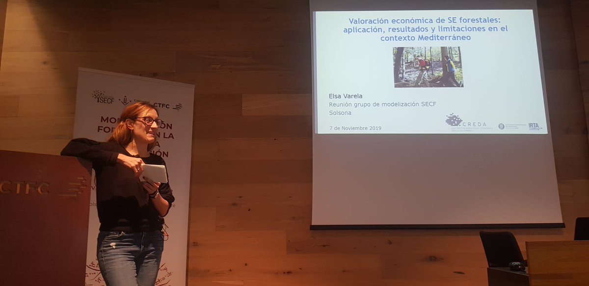 ModelosSecf's tweet image. Hoy hablamos sobre la cuantificación, valoración y optimización de servicios ecosistémicos. Su valoración económica en el contexto forestal Mediterráneo es el tema de la ponencia invitada de @elsa_vrl, que abre la sesión de esta mañana