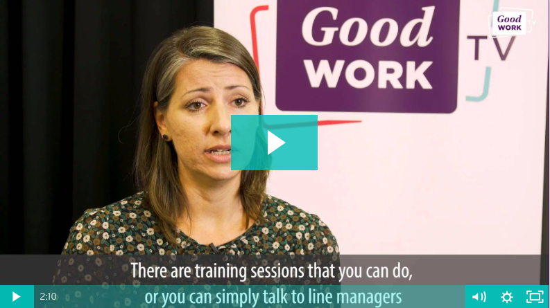 GoodWork_TV's tweet photo. We caught up with @BBCNews' International HR Business Partner, Andrea Vogel at @CIPD's Conference & Exhibition to discuss the most overlooked steps when safeguarding mental health and her top tips on reducing stress in the workplace https://t.co/fhpLr56Cx1 #cipdACE #GoodWorkTv https://t.co/mmVeoBSvHF