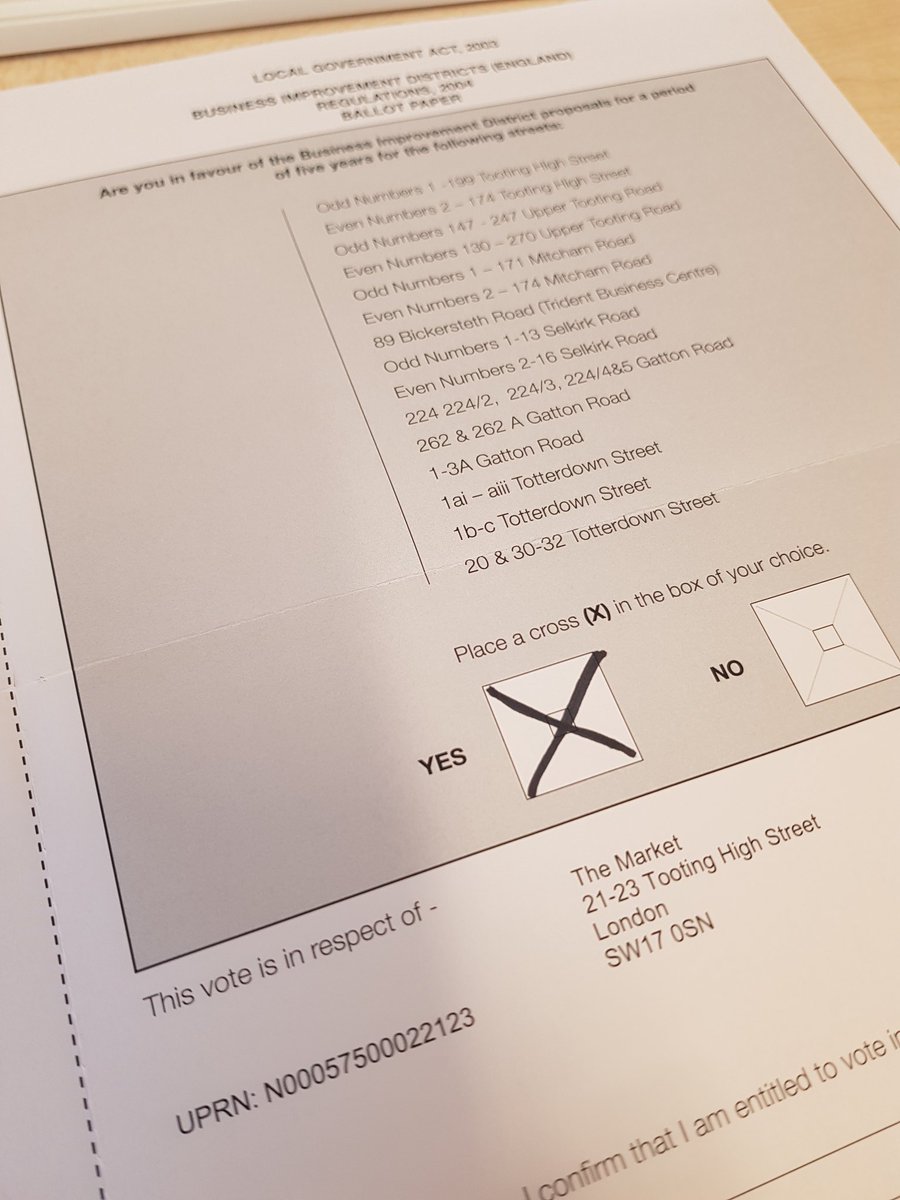 Tooting Market (@tootingmarket) on Twitter photo Let the voting begin.. If you want positive changes for your business by Tooting Business leaders.. make sure to #VoteYes for the <a href="/TootingTown/">TootingTown (& Balham too!)</a> #BID. A strong, successful, transparent business board is waiting to #celebrate & #promote #Tooting's hidden gems.. RT 💪💪🚀🚀 Let the voting begin.. If you want positive changes for your business by Tooting Business leaders.. make sure to #VoteYes for the <a href="/TootingTown/">TootingTown (& Balham too!)</a> #BID. A strong, successful, transparent business board is waiting to #celebrate & #promote #Tooting's hidden gems.. RT 💪💪🚀🚀