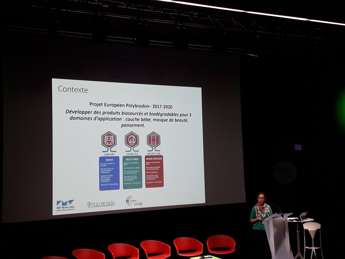 IMT mines Ales travaille AcV de produits biosources biodégradables pour 3 domaines d'application : couche bébé, masque de beauté, pansement. 
#avniRConf #economiecirculaire #circulareconomy #ACV #LCA #Écoconception