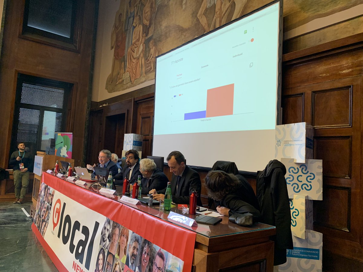 Oltre 100 persone hanno votato in due minuti partecipando a un esperimento <a href="/odglombardia/">odglombardia</a> larga maggioranza per mantenere l’ordine dei giornalisti <a href="/festivalglocal/">Festival Glocal</a> #glocal19 <a href="/giucruciani/">giuseppe cruciani</a> <a href="/VStaffelli/">Valerio Staffelli</a>