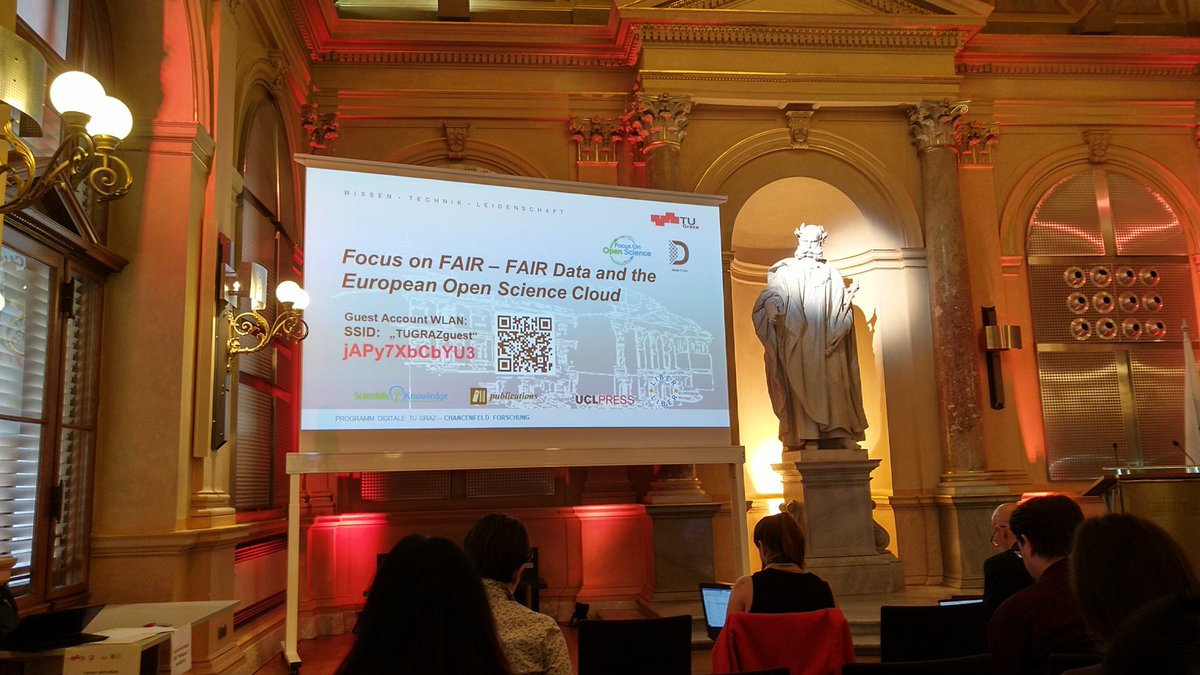 Joining the FAIR Workshop on FAIR Data and the European Open Science Cloud at <a href="/tugraz/">TU Graz</a>  #OS19GRA focusopenscience.org/book/19graz/