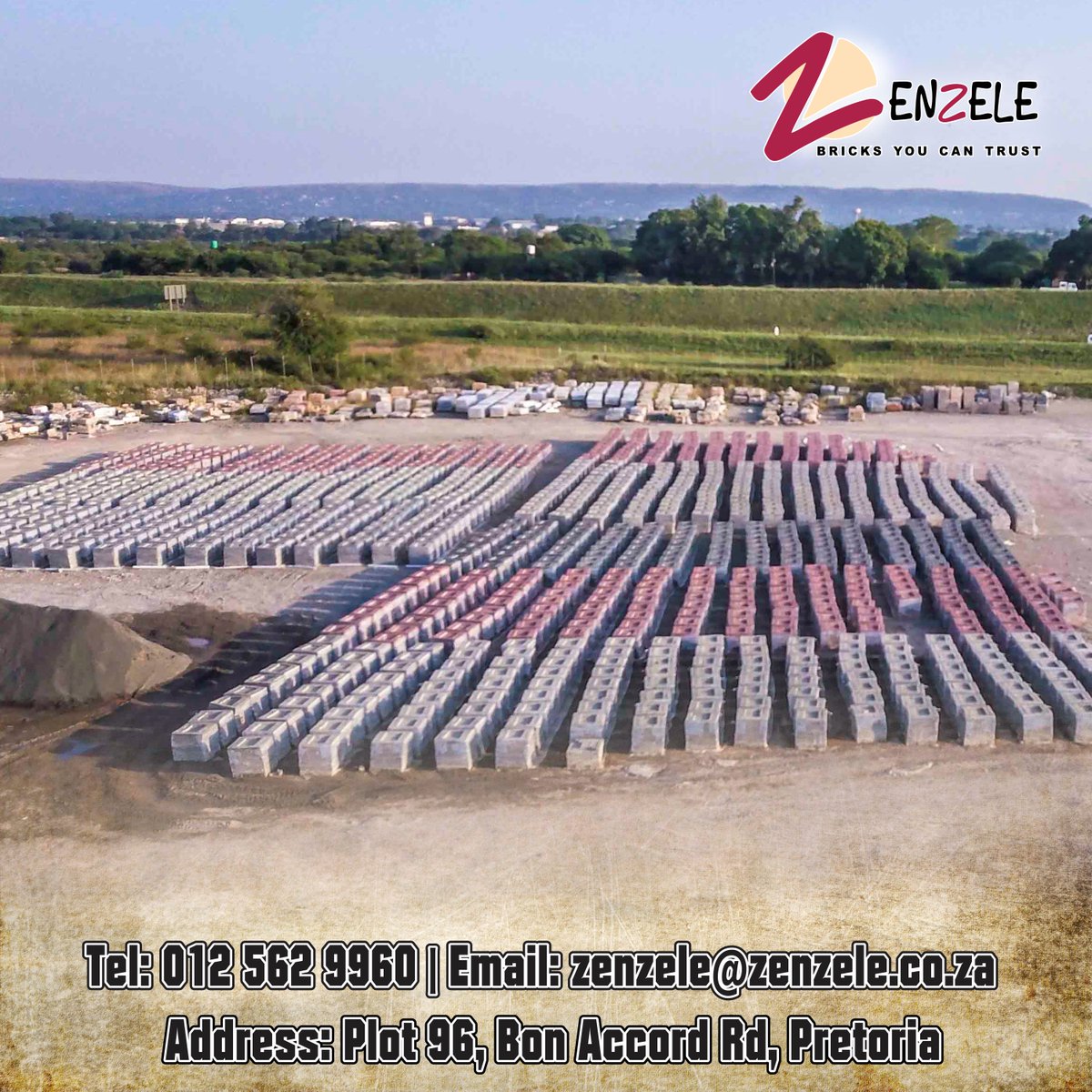 BrixZenzele's tweet photo. We sell and deliver at wholesale prices to paving companies, builders and the DIY public.

Contact us today for a quote! :D 
Website: https://t.co/VI1PV61CP2
Tel: 012 562 9960
Email: zenzele@zenzele.co.za https://t.co/5acSsZJGAj