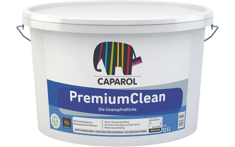 PremiumClean
Matt interior paint with excellent cleaning properties.
Ideal for High traffic areas.

Water-dilutable, ecologically compatible, low odour.
Stain Resistant. Very cleanable. Large colour range
Resistant disinfectants and household detergents.
paintshack.co.uk