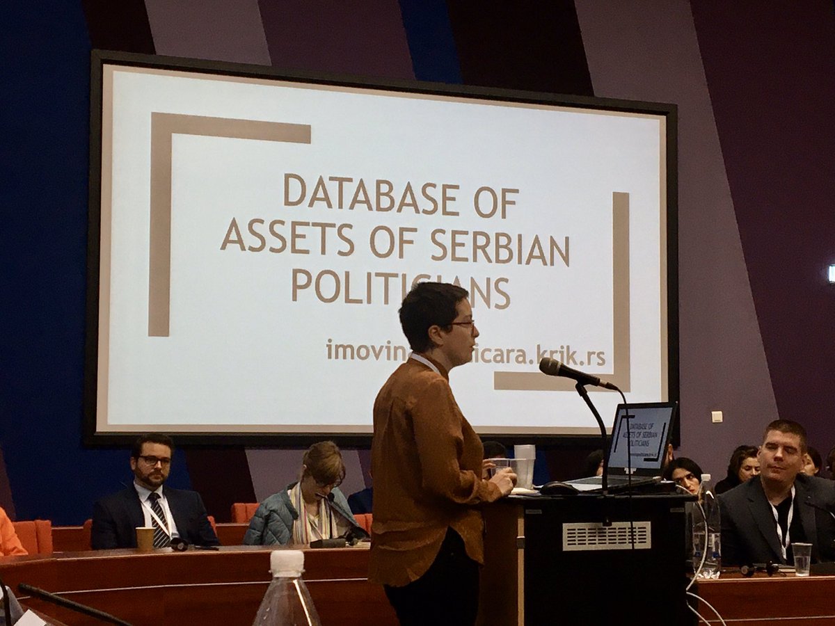 Marjatta Peltonen (@marjattap) on Twitter photo Lab 2 is on. <a href="/jelradivojevic/">Jelena Radivojević</a> presents database that makes assets of Serbian politicians transparent and easy to read. #CoE_WFD Lab 2 is on. <a href="/jelradivojevic/">Jelena Radivojević</a> presents database that makes assets of Serbian politicians transparent and easy to read. #CoE_WFD