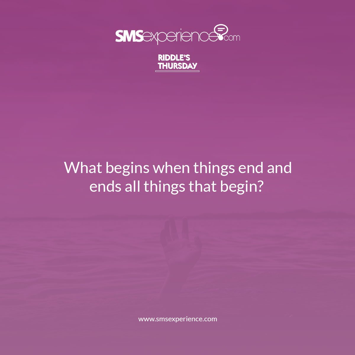 SMSexperience's tweet image. What begins when things end and ends all things that begin? #SMSexperience #Thursdayriddles #Riddlesalert #Riddlesandjokes #Followback #Followforfollow #likes #Lagos #Nigeria #Hustlersquare #Benin #Portharcourt