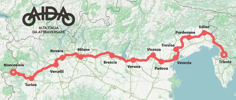 Adopt a kilometer!

Support the 900km #cycleroute, AIDA, which takes you from Moncenisio to Trieste, from France to Istria!

Help <a href="/fiabonlus/">Fiab Onlus</a> expand the Italian national cycle network and link #UNESCO sites!

▶️Find out more here: ow.ly/O6ry50x4rcm