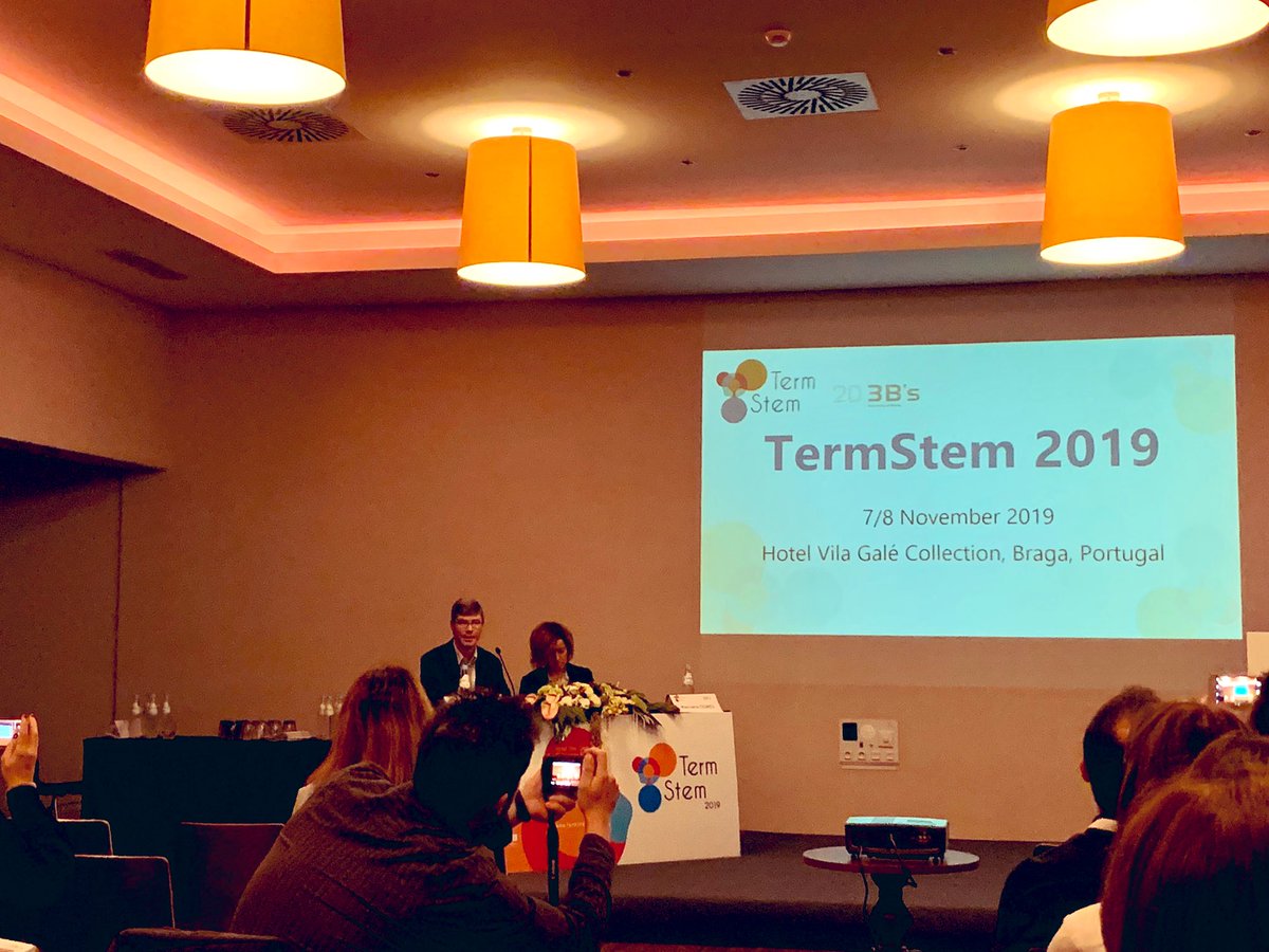 guimaraes_cf's tweet photo. #TermStem 2019 meeting opening now at the hands of @RLGReis and @ManuelaEGomes.
20 years of @3bsuminho revisited in a program filled with talks from long-term collaborators and #alumni. Looking forward for the next 2 days @VilaGaleHotels Braga. https://t.co/PhY6G8KZCo