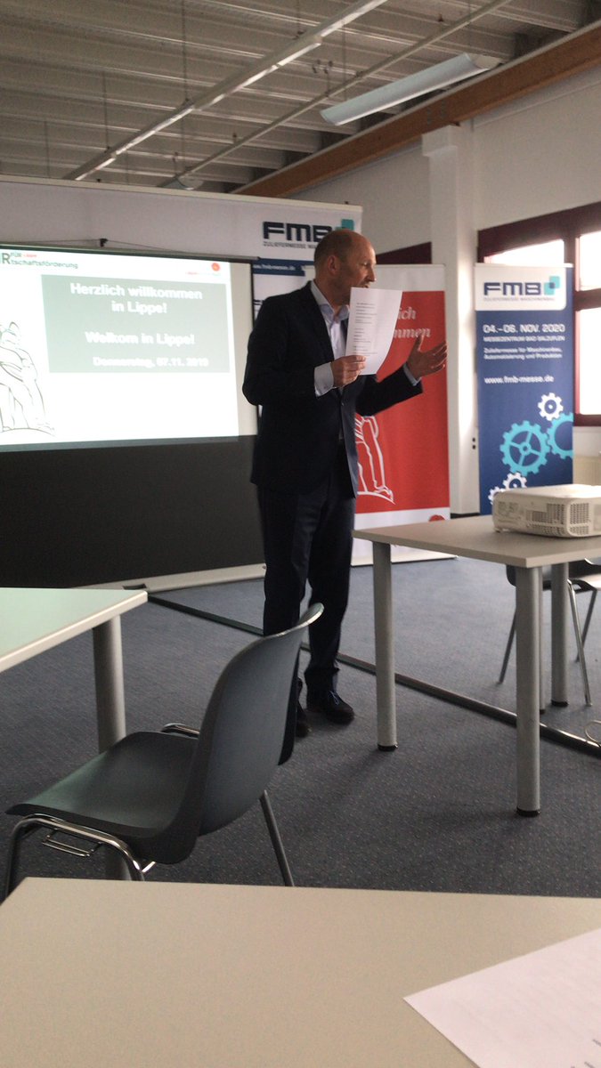 Bezoek aan de regio Ostwestfalen Lippe, ontvangst bij de beurs FMB, Hans Brouwers trapt af #go4export #oostnl