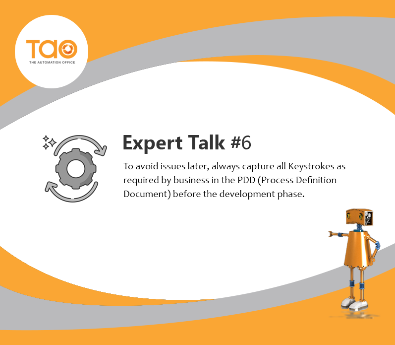 TaoAutomation's tweet photo. Expert Talk #6!

You can follow us for more lessons every week.
See all of our lessons here: https://t.co/p3JL8qB1lq

#rpa #automation #experttalk #rpalessons #rpahacks #process https://t.co/TA0rDmOIMC