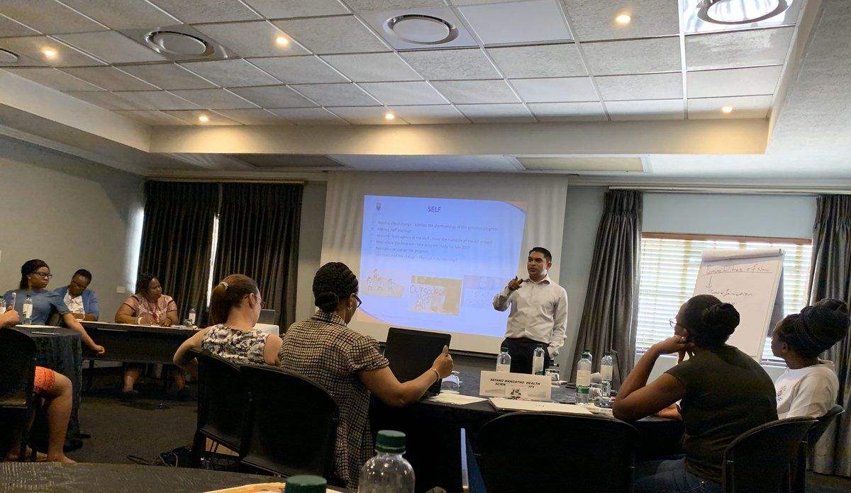 NaliniC_1's tweet photo. @NATHEP  Great presentation by Melvin Govender on reimagining Induction programme for the university. Highlighted NATHEP’s influence on the reflexivity of the selves, the unit and institution   #CollaborativeConversationsColloquium #NATHEP2019 https://t.co/gjQAv0KfFu