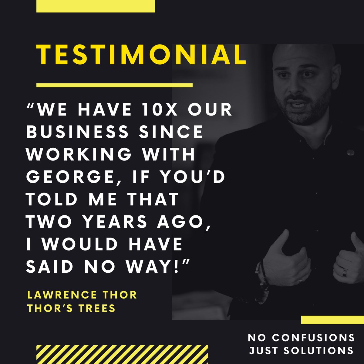 gfssolution's tweet image. 🔥TESTIMONIAL🔥

⭐️⭐️⭐️⭐️⭐️ Thor&apos;s Trees 

RESULTS ACHIEVED:-

✅ COME OFF THE TOOLS

✅ GROWN FROM A TEAM OF 4 TO A TEAM OF 11

✅ 10X SALES

✅ STRUCTURED THE BUSINESS CORRECTLY

✅ PUT THE RIGHT SYSTEMS IN PLACE TO SCALE

✅ INCREASED THE VALUE OF THE BUSINESS
—————