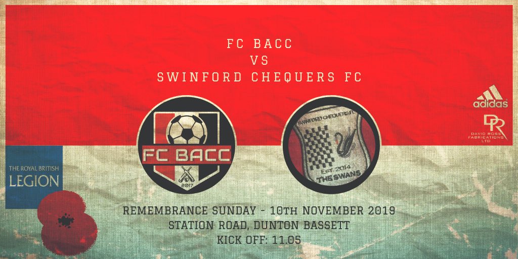 FC BACC (@fcbacc) on Twitter photo Remembrance Sunday: <a href="/CHEQUERS_FC/">Swinford Chequers FC</a>.
Kicking off later than usual so we can honour the service and sacrifice of our Armed Forces community, the British and Commonwealth veterans, the Allies that fought alongside us and the civilian servicemen and women involved in both World Wars. Remembrance Sunday: <a href="/CHEQUERS_FC/">Swinford Chequers FC</a>.
Kicking off later than usual so we can honour the service and sacrifice of our Armed Forces community, the British and Commonwealth veterans, the Allies that fought alongside us and the civilian servicemen and women involved in both World Wars.