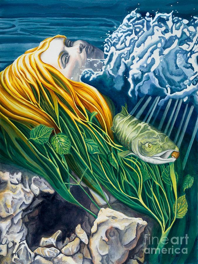 As told in the Dindsenchas, Irish cow goddess, Boann forbidden to approach Well of Segais by her husband. But she circled it 3 times causing waters to rise up & become River Boyne! Lost an arm, leg & eye, & ultimately her life! Tara's Open Studio & unknown.  #FolkloreThursday