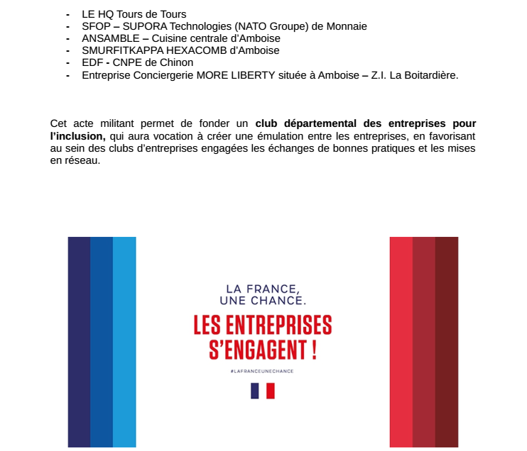 Prefet37's tweet photo. Ces entreprises sont déjà engagées dans l'inclusion, elles veulent aller plus loin et ensemble. 
Objectif national : 10 000 entreprises, que vous soyez #ETI #TPE #PME
Tous les renseignements ici 👉 https://t.co/HF9cKqYS7z https://t.co/lzkwOPWrBl