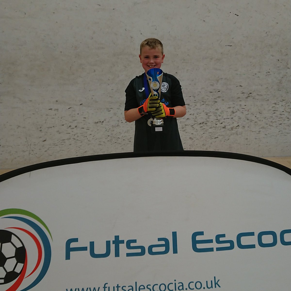 <a href="/airorgk/">Airor</a> Liam with his futsal trophy. Proudly wearing your gloves.